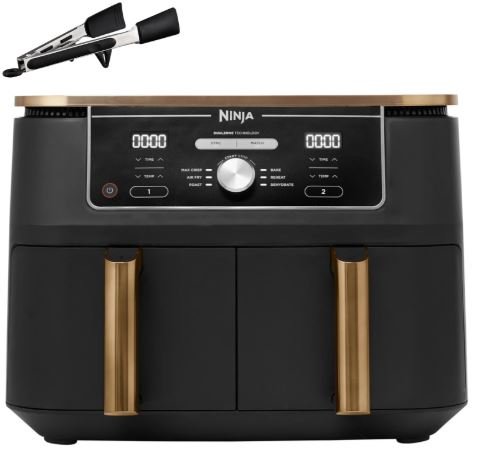 ninja foodi max dual zone 9.5l air fryer (af400uk) for family of 4 uk