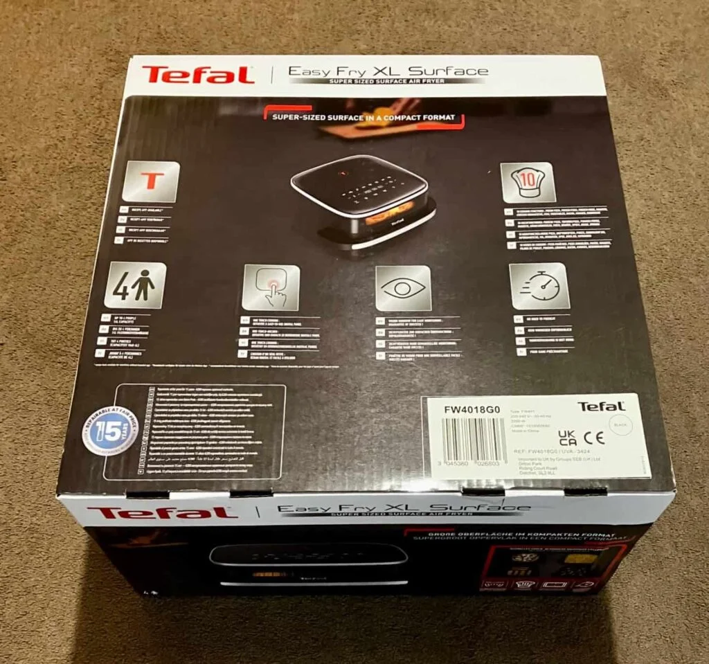 view of own purchase tefal easy fry pizza fw4018g0 air fryer uk unboxing package arrival 1024x959