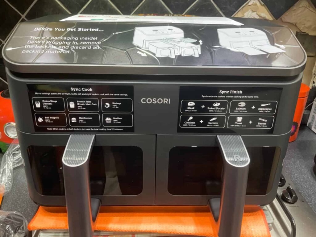 view of our own purchase testing cosori premium unboxing package arrival several weeks to months