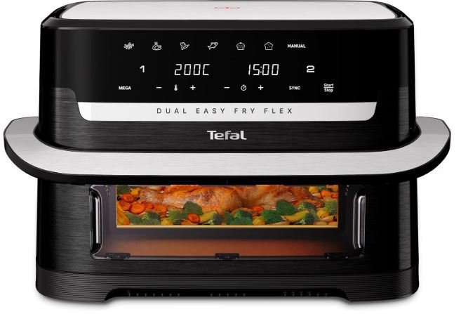 tefal dual flex air fryer for large family of 6 uk