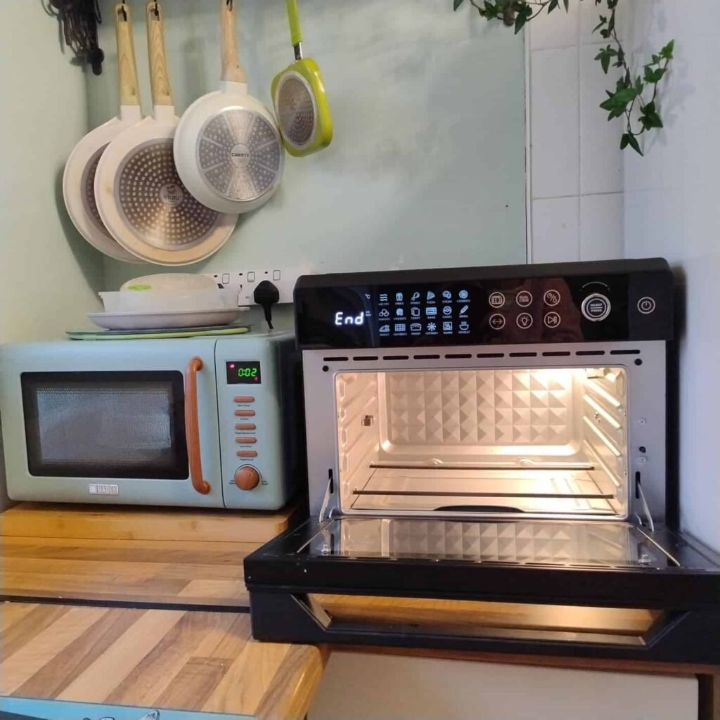 view of our own purchase testing cookwise air fryer for pizza uk unboxing package arrival several weeks to months