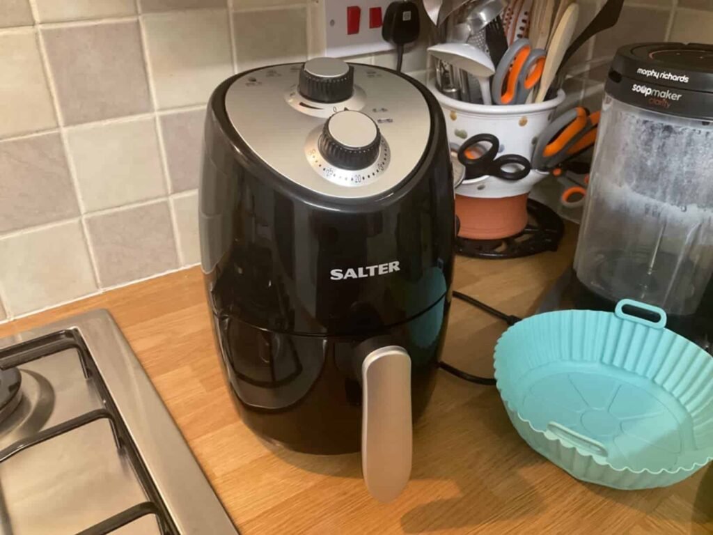 view of our own purchase testing salter compact air fryer 2l (ek2817) for students uk unboxing package arrival several weeks to months