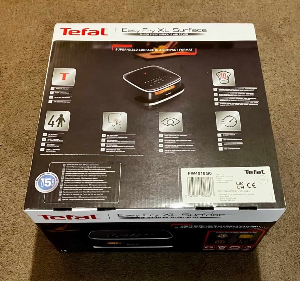 view of own purchase tefal easy fry pizza fw4018g0 air fryer uk unboxing package arrival