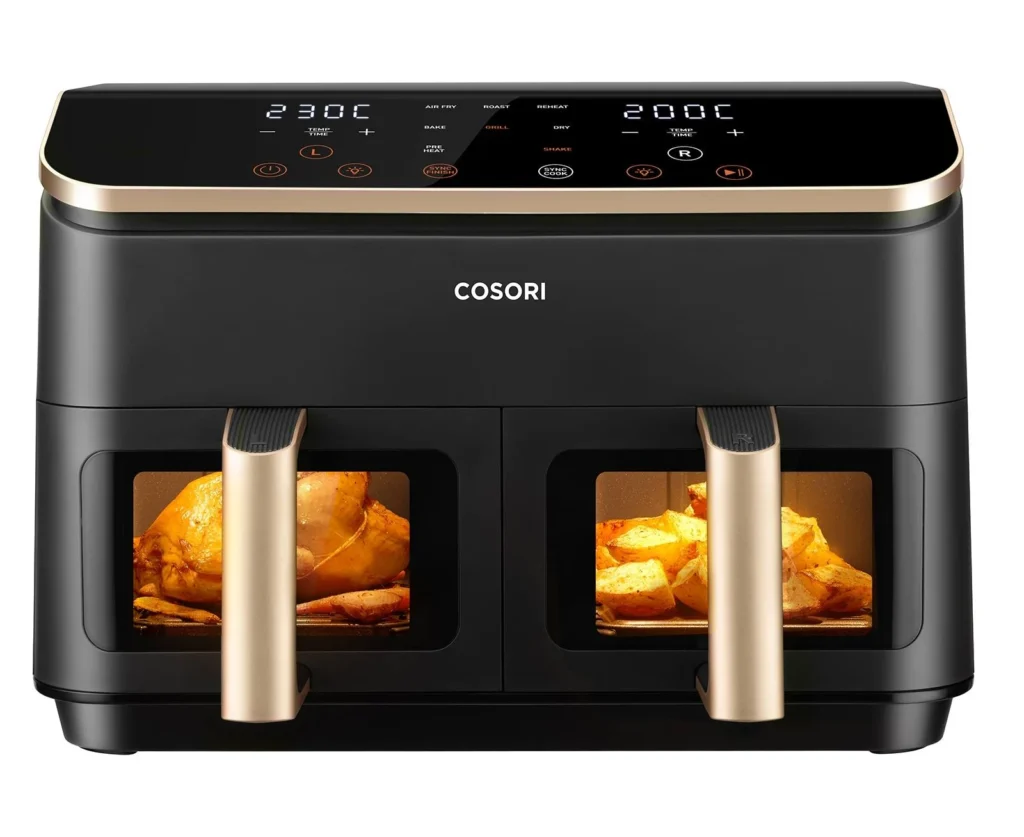 cosori dual basket air fryer (8.5l) 2 drawer air fryer uk