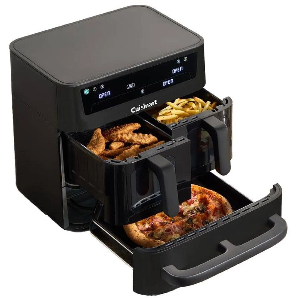 cuisinart trizone air fryer & oven (aft13xblu) air fryer with shelves uk