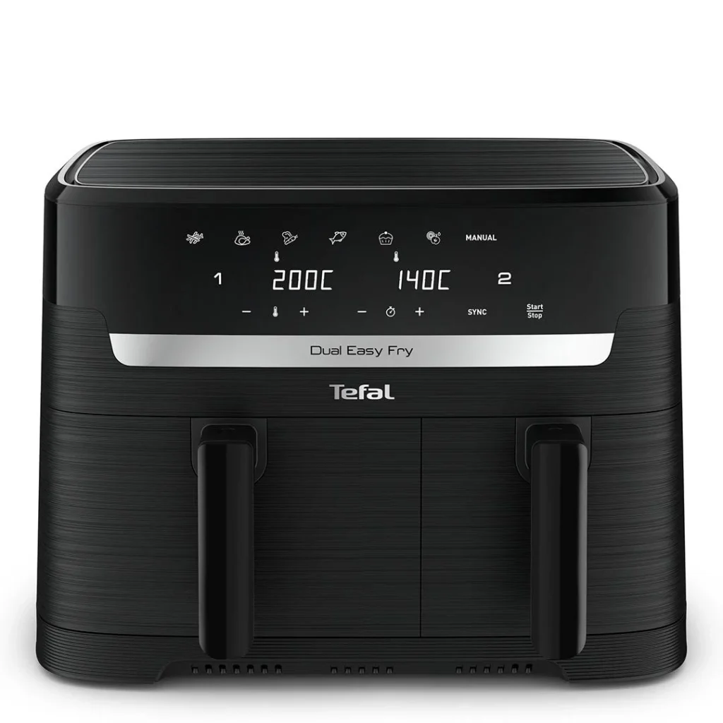 tefal easy fry dual air fryer & grill ey901n40 2 drawer air fryer uk