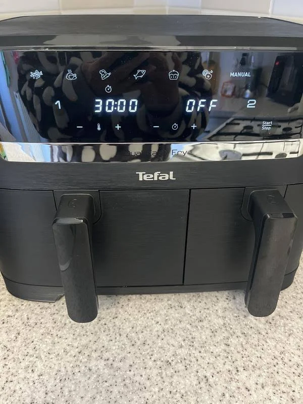 our own purchase testing view of tefal easy fry dual air fryer & grill ey901n40 2 drawer air fryer uk our unboxing package arrival home office for several weeks to months