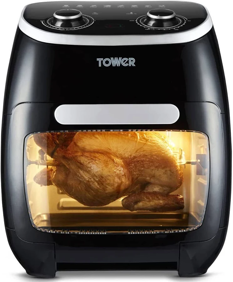tower xpress 11 litre 5 in 1 rotisserie air fryer uk