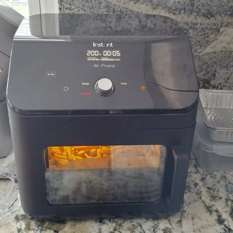 our own purchase testing view of instant vortex plus 13l air fryer oven rotisserie air fryer uk our unboxing package arrival home office for several weeks to months
